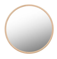 GlobeWest Brody Round Mirror - New Oak