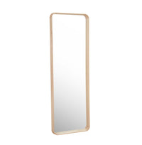 GlobeWest Brody Rectangular Mirror, New Oak timber frame