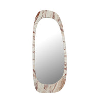 GlobeWest Oakley Pebble Floor Mirror - Monica Red Marble