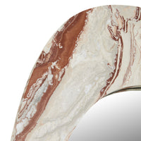 GlobeWest Oakley Pebble Floor Mirror, Monica Red Marble - detail