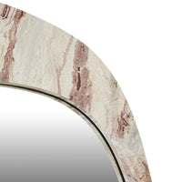 GlobeWest Oakley Pebble Floor Mirror, Monica Red Marble - detail