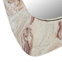 GlobeWest Oakley Pebble Floor Mirror, Monica Red Marble - detail