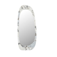 GlobeWest Oakley Pebble Floor Mirror - Ocean Marble