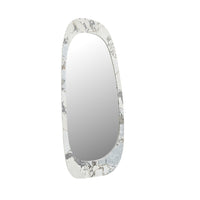 GlobeWest Oakley Pebble Floor Mirror, Ocean Marble - angle view