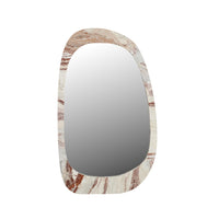 GlobeWest Oakley Pebble Mirror - Monica Red Marble