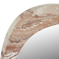 GlobeWest Oakley Pebble Mirror, Monica Red Marble - detail