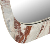 GlobeWest Oakley Pebble Mirror, Monica Red Marble - detail