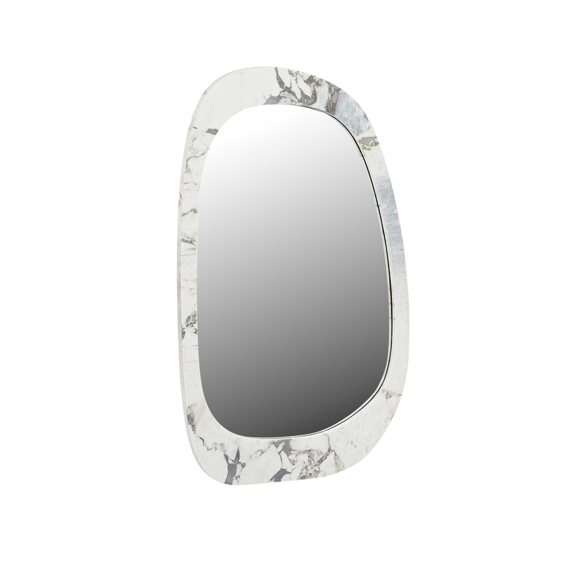 GlobeWest Oakley Pebble Mirror, Ocean marble frame