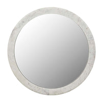 GlobeWest Rufus Round Mirror - Grey Vein Marble