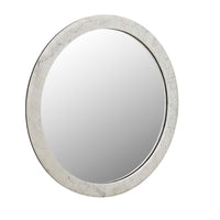 GlobeWest Rufus Round Mirror - Grey Vein Marble