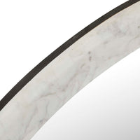 GlobeWest Rufus Round Mirror - Grey Vein Marble