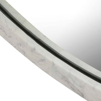 GlobeWest Rufus Round Mirror - Grey Vein Marble