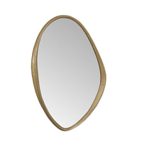 GlobeWest Verona Flow Mirror, Antique Brass - angle view