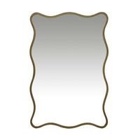 GlobeWest Verona Wave Mirror - Antique Brass