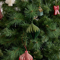 norsu Merry Merry Paper Assorted Decoration Set, Dark Green/Light Green