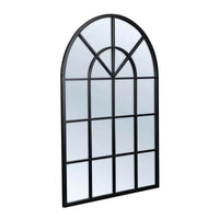 Norsu Interiors Large Arch Iron Indoor Outdoor Mirror Black, 135cm