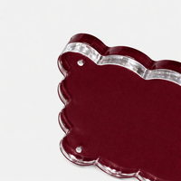 norsu Studio scalloped magnetic photo frame in merlot background for 6x4 and 5x7 photos