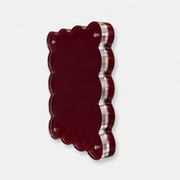 norsu Studio Scalloped Magnetic Photo Frame in merlot with scalloped edges and magnetic closure for 6x4 and 5x7 photos