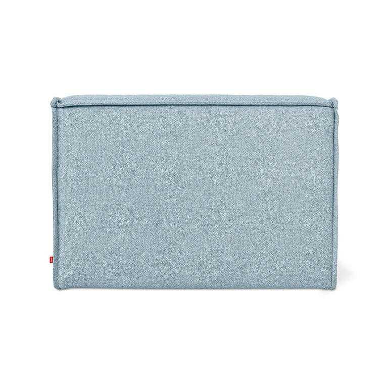 Gus Nexus Armless Modular Sofa with 2 chairs and ottoman in Parliament Lake fabric