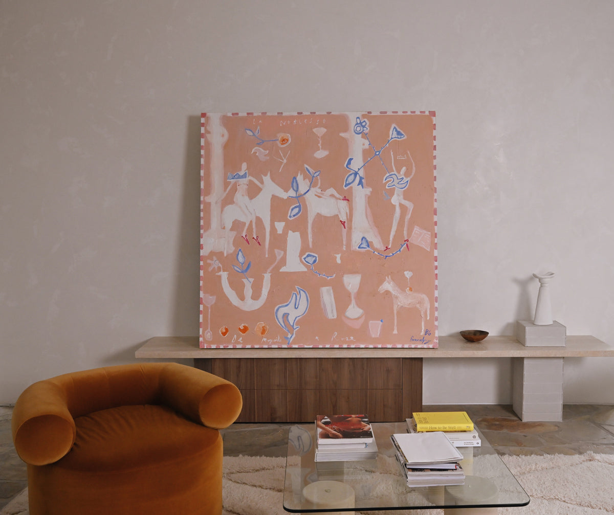 Nobility print styled in a room