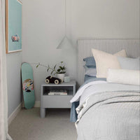 norsuSTUDIO Bedheads norsu Slip Cover Bedhead, Chambray Ticking Stripe