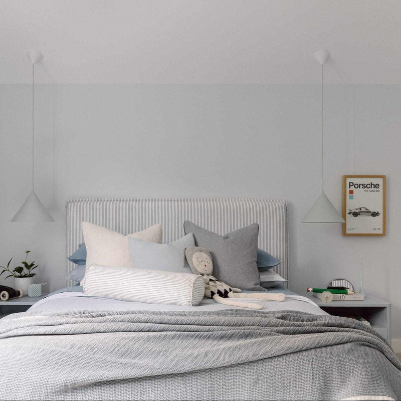 norsuSTUDIO Bedheads norsu Slip Cover Bedhead, Chambray Ticking Stripe