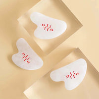 White Jade Sculpting Tool by OliOli for face and body massage with balancing and soothing properties