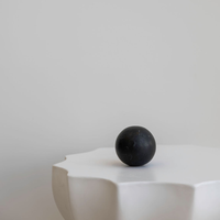 CoTheory Orbit Marble Sphere Table Sculpture - Black Marquina Marble