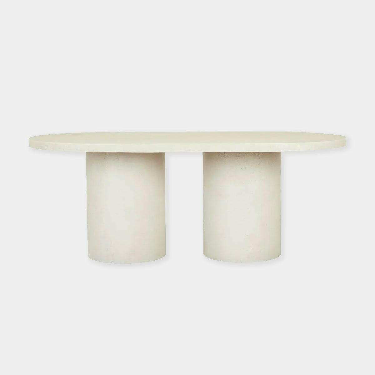 Globe West Dining Tables Globe West Petra Oval Dining Table, Ivory