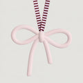 norsu STUDIO Christmas Ceramic Bow Ornament, Blush