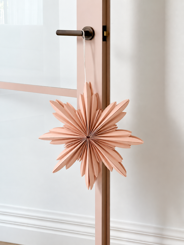 norsu Merry Merry Paper Star Decoration, Blush (Various Sizes)