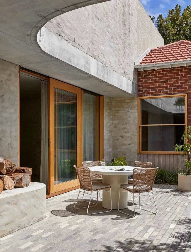 Globe West Dining Tables Globe West Petra Round Dining Table, Ivory