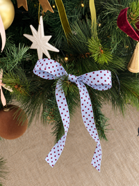 norsu STUDIO Christmas Tie-Anywhere Bows, Polka Dot – Set of 4