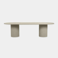 Globe West Dining Tables Globe West Benjamin Ripple Oval Dining Table, Putty
