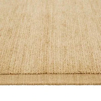 GlobeWest Bower Frame Rug in butter color, hand-woven 100% wool indoor rug with textured striped design