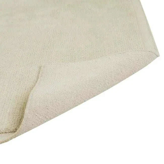 GlobeWest Bower Frame Rug in Cloud color, hand woven 100% wool indoor rug with a versatile, simple design.
