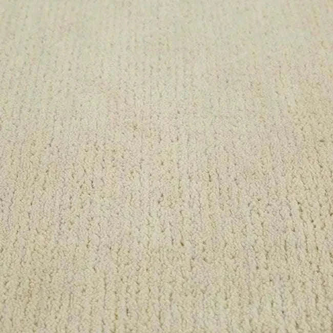 GlobeWest Bower Frame Rug in cloud color handwoven wool texture close-up