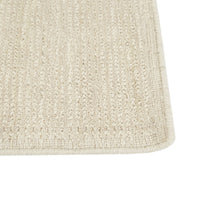 Close-up of GlobeWest Bower Nora rug in Eggshell showing dense wool pile