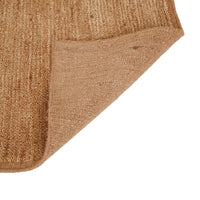 GlobeWest Bower Nora Latte rug corner detail with handloom double back weave