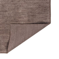 GlobeWest Bower Nora Cocoa rug corner detail with handloom double back weave