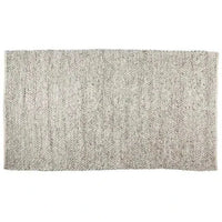 GlobeWest Tepih Bobble Rug in fog color, handwoven wool blend with subtle bobble texture, indoor area rug