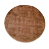 GlobeWest Tepih Neptune round ginger wool, silk, and cotton hand-woven rug for indoor use