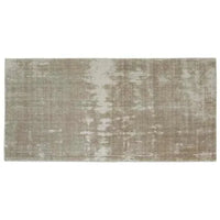 GlobeWest Tepih Tide Rug in oyster color with hand-woven viscose and wool blend, ripple ocean-inspired design.