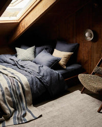 Weave Home Bed Linen Weave Home Ravello Fitted Sheet - Denim (Various Sizes)