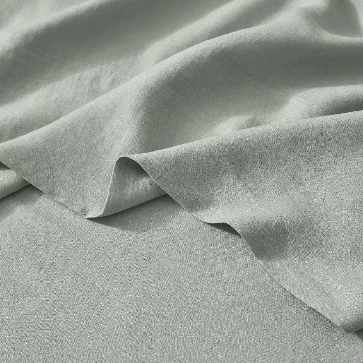 Weave Home Bed Linen Weave Home Ravello Flat Sheet - Sage (Various Sizes)