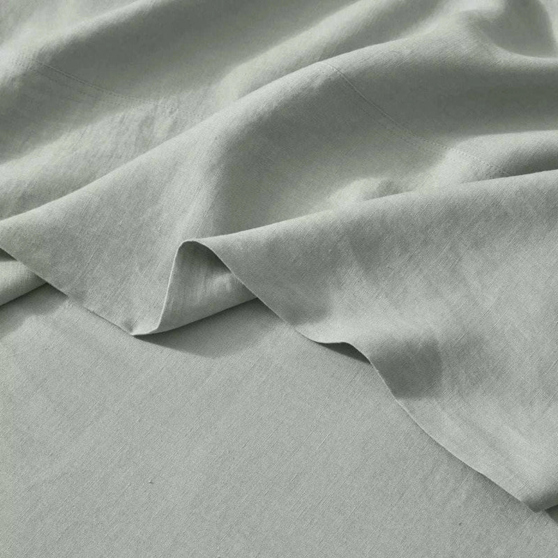 Weave Home Bed Linen Weave Home Ravello Flat Sheet - Sage (Various Sizes)