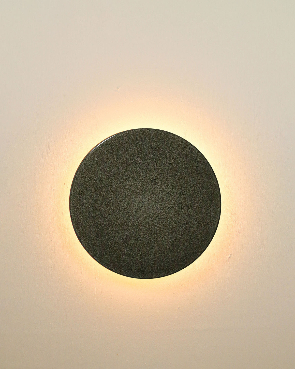Robert Gordon Backlit Disc Wall Light in Rivergum