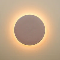Robert Gordon Backlit Disc Wall Light in Rose Quartz