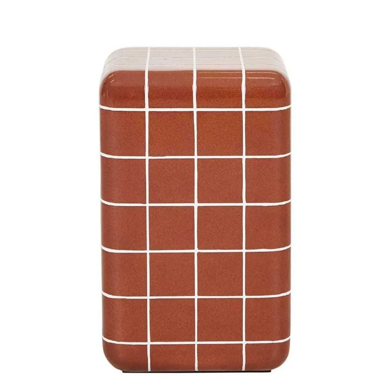 Globe West Side Tables Globe West Seville Tile Side Table, Red Glazed GRC