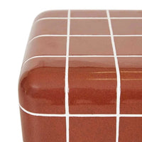 Globe West Side Tables Globe West Seville Tile Side Table, Red Glazed GRC